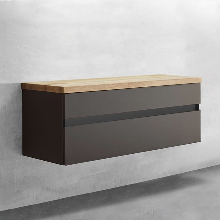 Puris b • essence Set mit Waschtischunterschrank und Waschtischplatte 101,2 cm, Griff 341