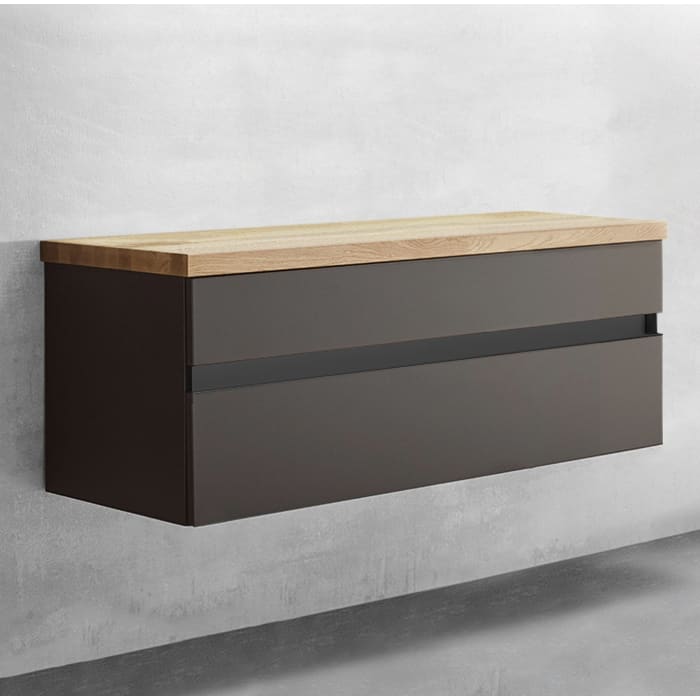 Puris b • essence Set mit Waschtischunterschrank und Waschtischplatte 121,2 cm, Griff 341