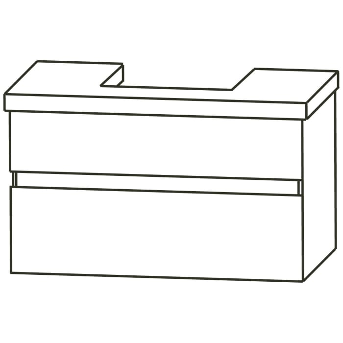 Puris b • essence Set mit Waschtischunterschrank und Waschtischplatte 81,2 cm, mit LED-Beleuchtung, Griff 341