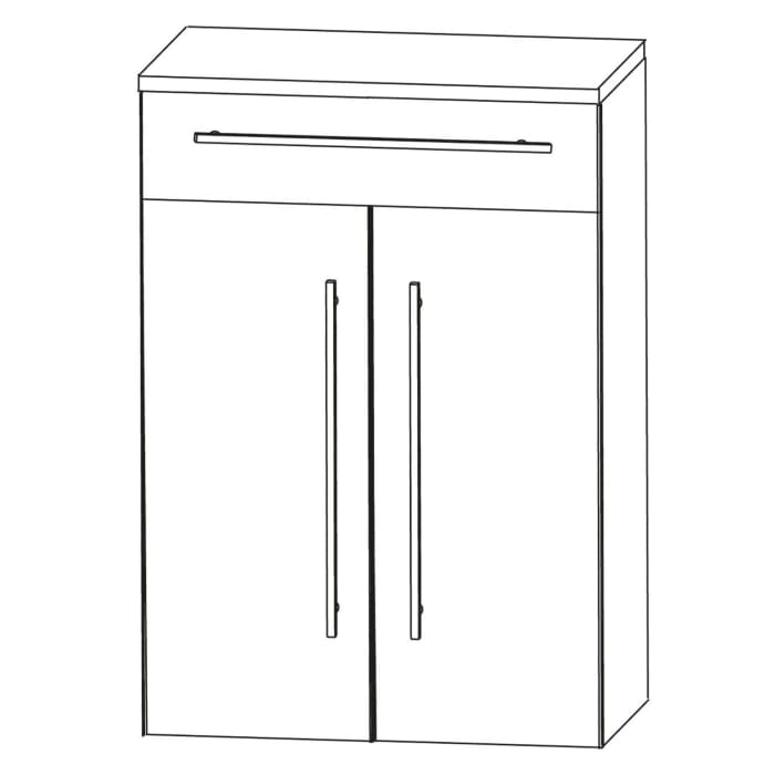 Puris b • maxx Highboard 60 x 30 x 98,8 cm mit 1 Auszug und 2 Türen