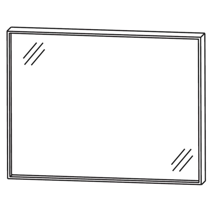 Puris b • straight Badspiegel 90 cm mit LED-Flächenleuchte in schwarz matt eloxiert