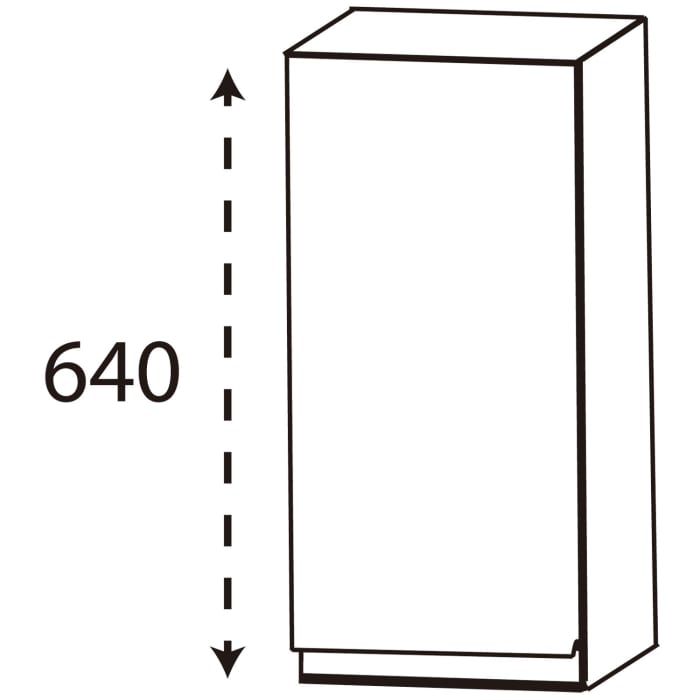 Puris b • straight Oberschrank 30 x 15 x 64 cm, mit 1 Tür, Anschlag rechts
