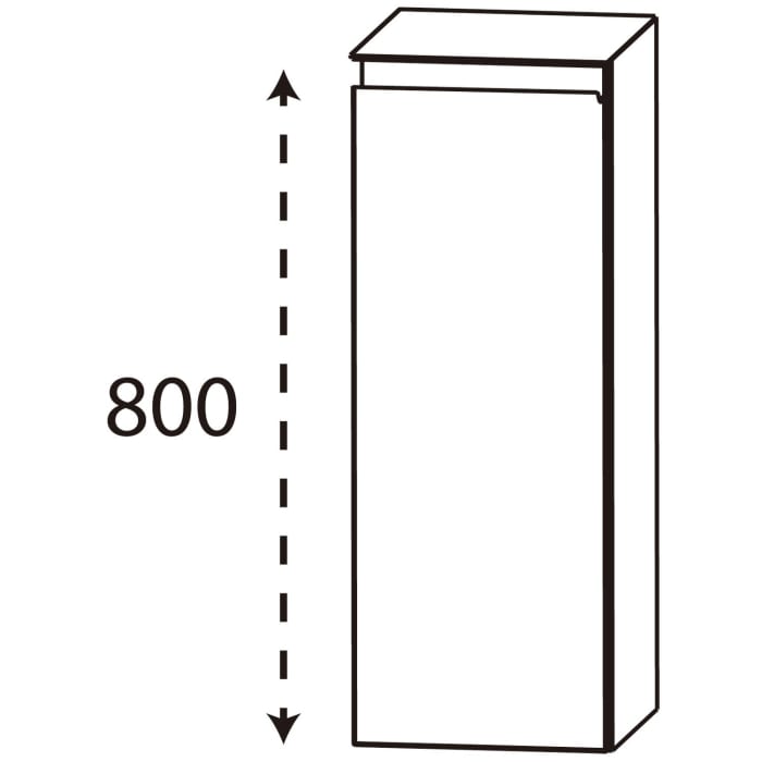 Puris b • straight Highboard 30 x 30 x 80 cm, mit 1 Tür, Anschlag rechts