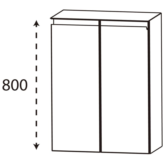 Puris b • straight Highboard 60 x 30 x 80 cm, mit 2 Türen