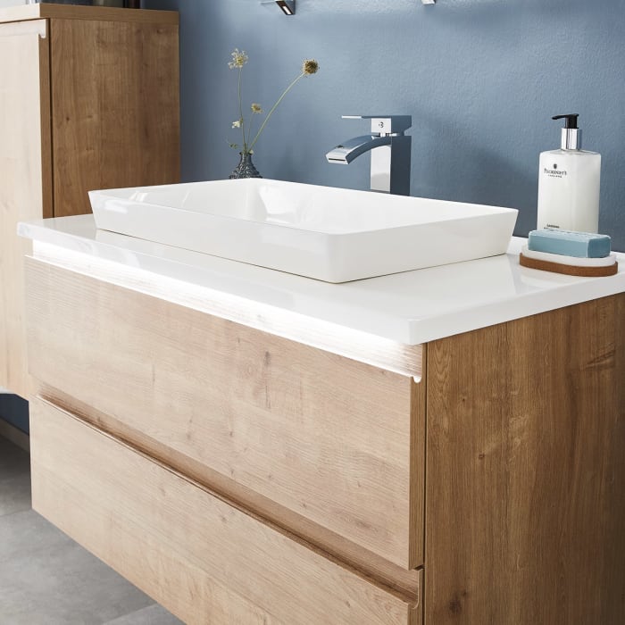 Puris b • straight Waschtischunterschrank 120 cm mit 2 Auszügen