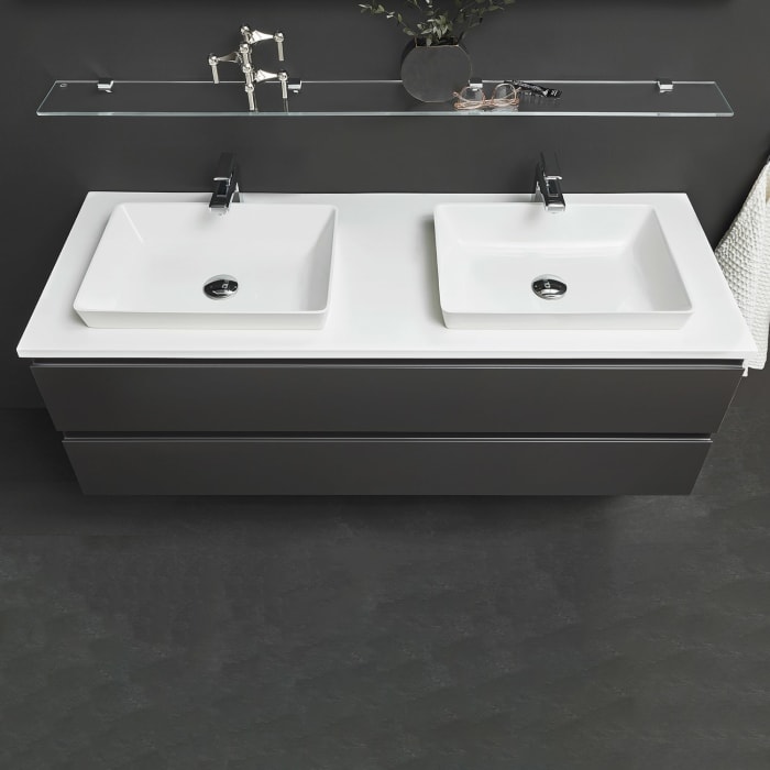 Puris b • straight Waschtischunterschrank 140 cm mit 2 Auszügen