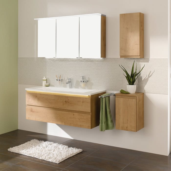 Puris b • straight Waschtischunterschrank 120 cm mit 2 Auszügen