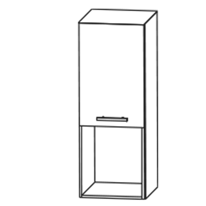 Puris c!mano Highboard 30 cm mit 1 Tür, Anschlag links und 1 offenem Fach, Griff 339