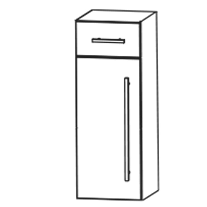 Puris c!mano Highboard 40 cm mit 1 Tür, Anschlag links und 1 Schubkasten, Griff 359