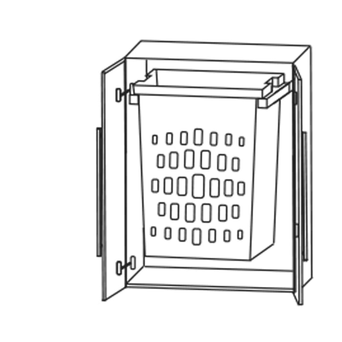 Puris c!mano Highboard 60 cm mit Wäscheauszug, Griff 359