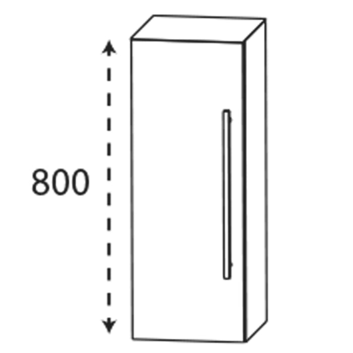 Puris c!mano Highboard 30 cm mit 1 Tür, Anschlag links, Griff 329