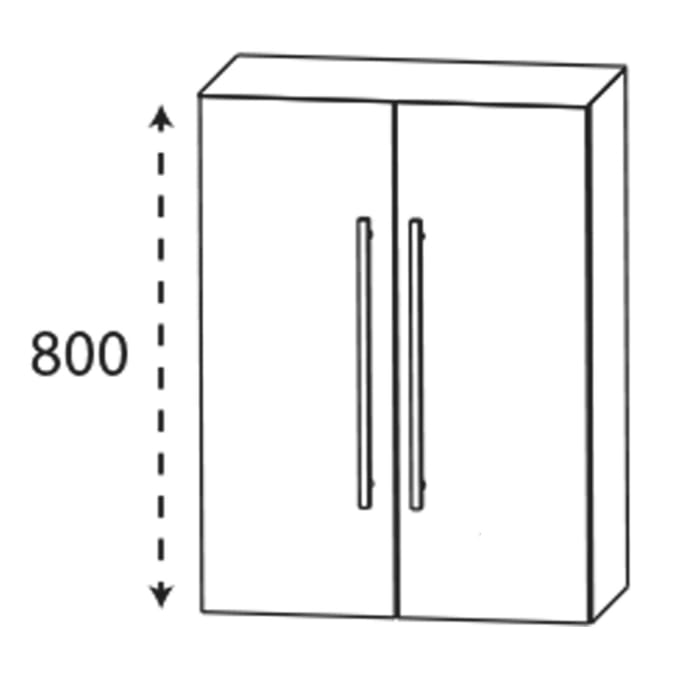 Puris c!mano Highboard 60 cm mit 2 Türen, Griff 338