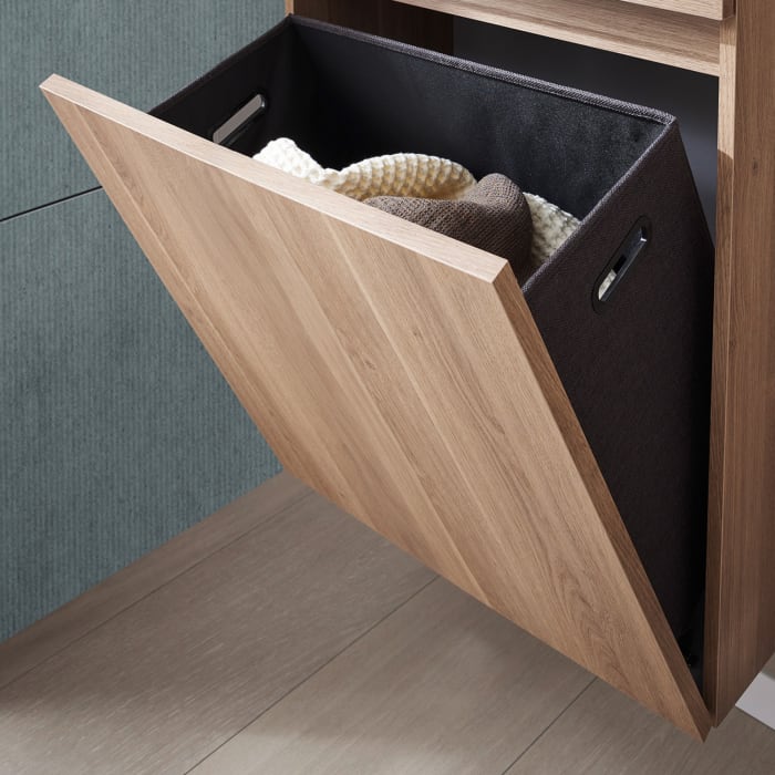 Puris c!mano Highboard 30 cm mit 1 Schubkasten und Wäschekippe, Griff 359