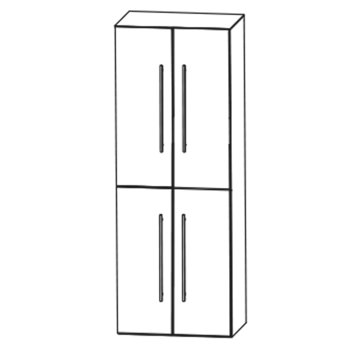 Puris c!mano Hochschrank 60 cm mit 4 Türen, Griff 359