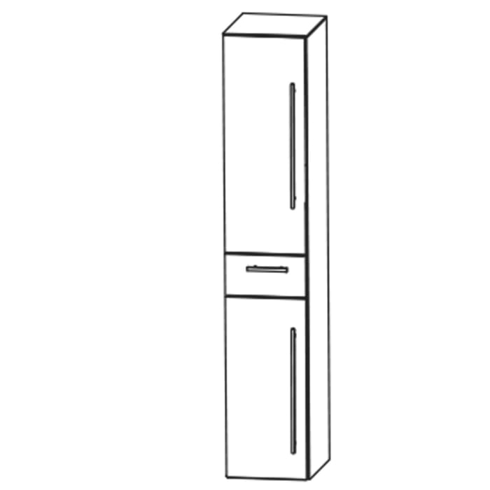 Puris c!mano Hochschrank 40 cm mit 2 Türen, Anschlag links und 1 Schubkasten, Griff 359