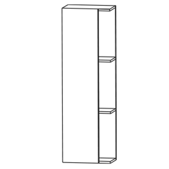Puris c!mano Mittelschrankregal 40 cm mit 1 Tür, Anschlag links