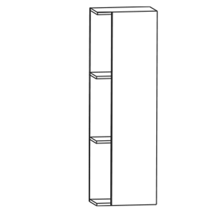 Puris c!mano Mittelschrankregal 40 cm mit 1 Tür, Anschlag rechts
