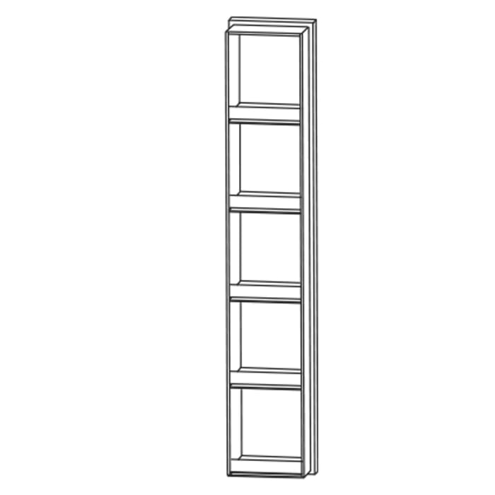Puris c!mano Hochschrankregal 30 cm mit 5 Fächern, Frontblende in Korpusfarbe