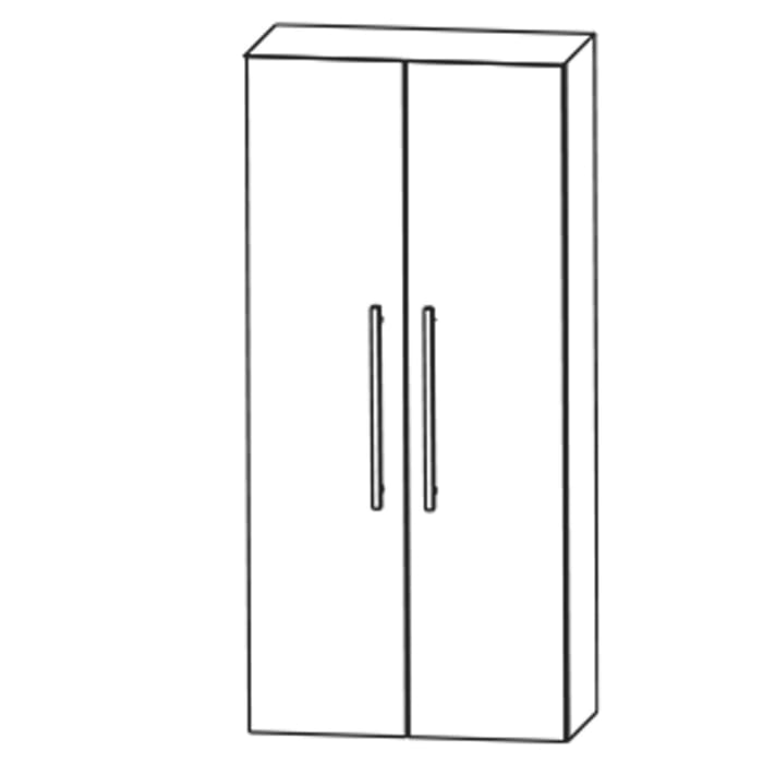 Puris c!mano Mittelschrank 60 cm mit 2 Türen, Griff 339
