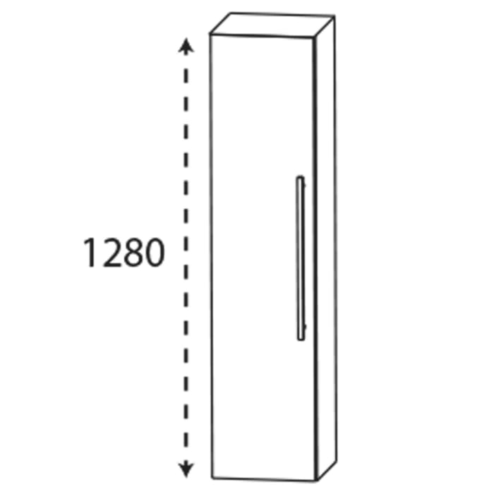 Puris c!mano Mittelschrank 40 cm mit 1 Tür, Anschlag links, Griff 329
