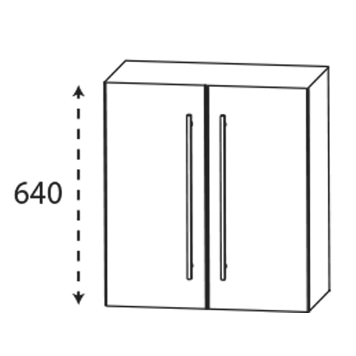 Puris c!mano Oberschrank 60 cm mit 2 Türen, Griff 289