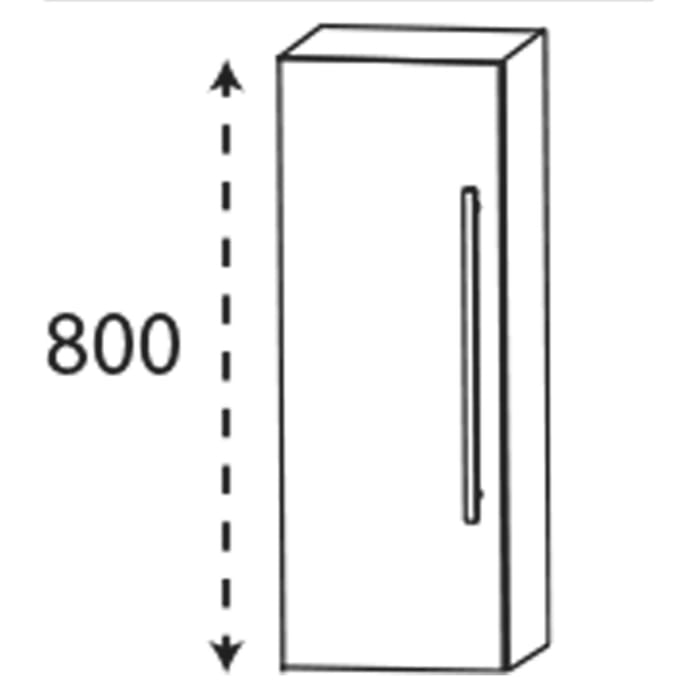 Puris c!mano Oberschrank 30 cm mit 1 Tür, Anschlag links, Griff 329