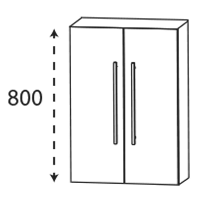 Puris c!mano Oberschrank 60 cm mit 2 Türen, Griff 359