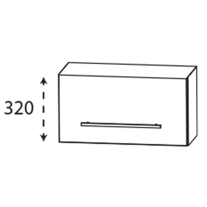 Puris c!mano Oberschrank 60 cm mit Klapptür, Griff 359