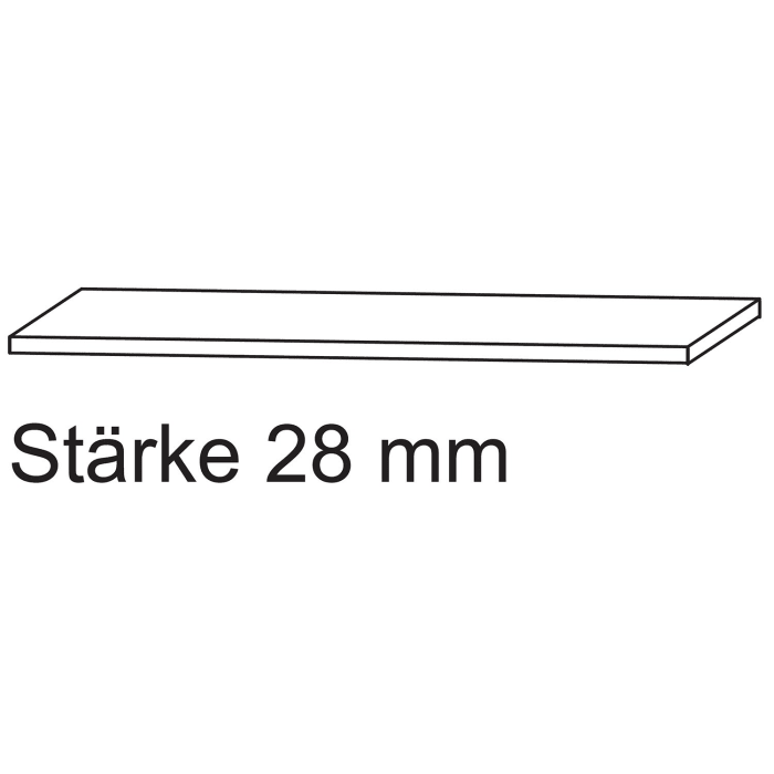 Puris c!puro / c!mano Ablageplatte 40,2 cm in Standardtiefe, Stärke 2,8 cm