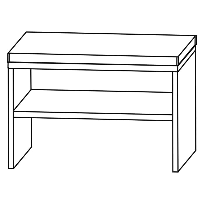 Puris Universal Sitzbank 60 cm mit Sitzkissen aus Kunstleder