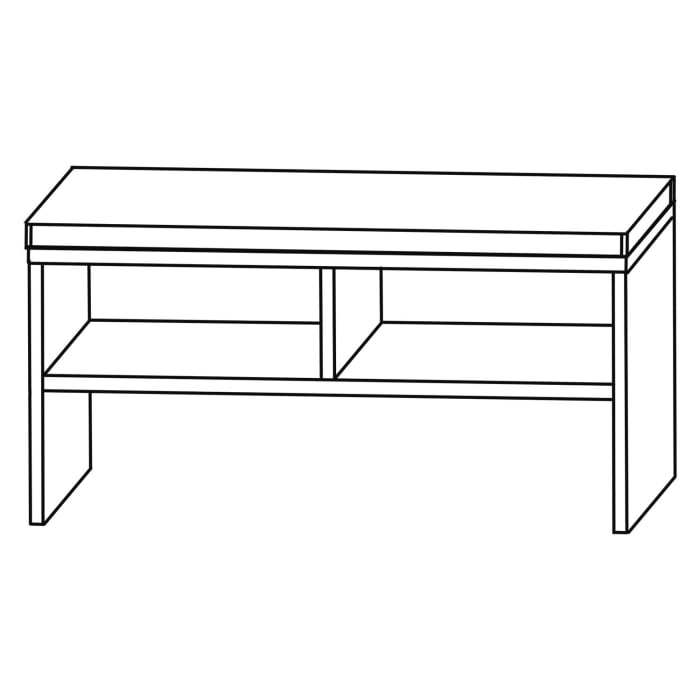 Puris Universal Sitzbank 90 cm mit Sitzkissen aus Kunstleder