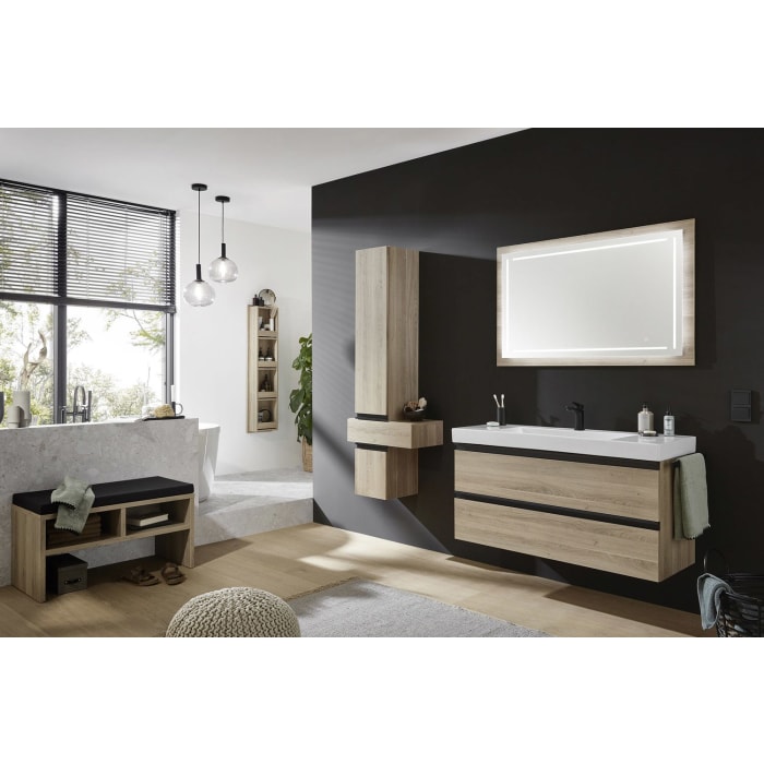 Puris Universal Sitzbank 90 cm mit Sitzkissen aus Kunstleder