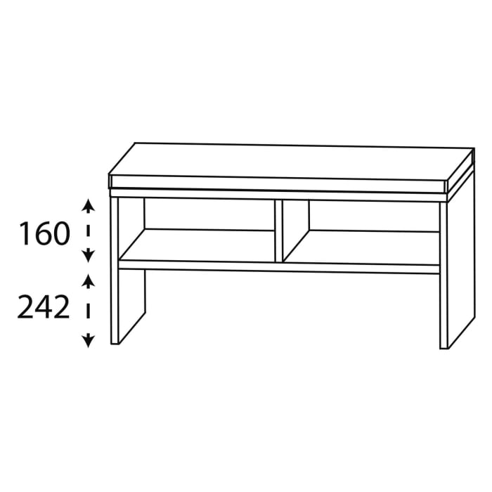 Puris Universal Sitzbank 90 cm mit Sitzkissen aus Kunstleder