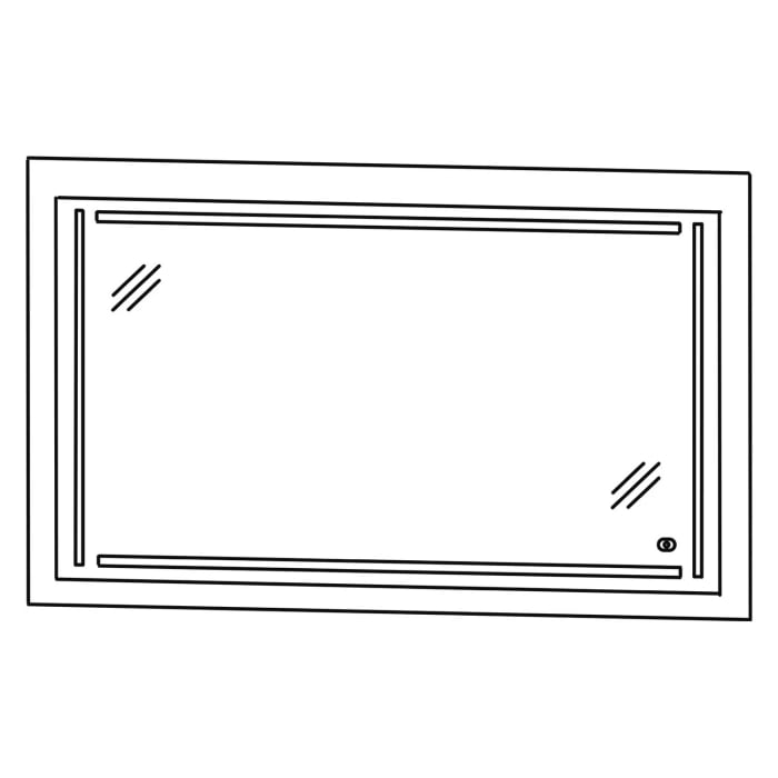 Puris c!mano Flächenspiegel 120 x 74 cm mit 4 LED Streifen