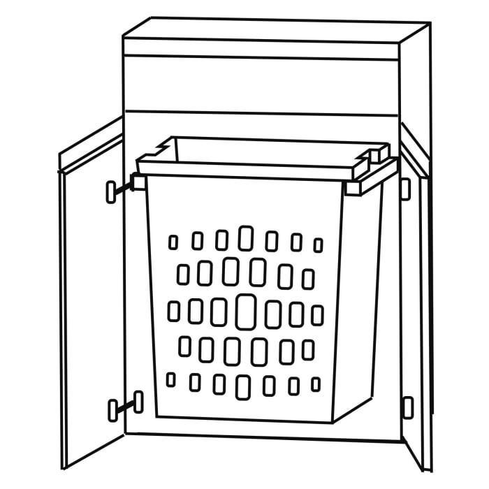 Puris c!puro Highboard 60 cm mit 1 Wäschauszug, Griff 351