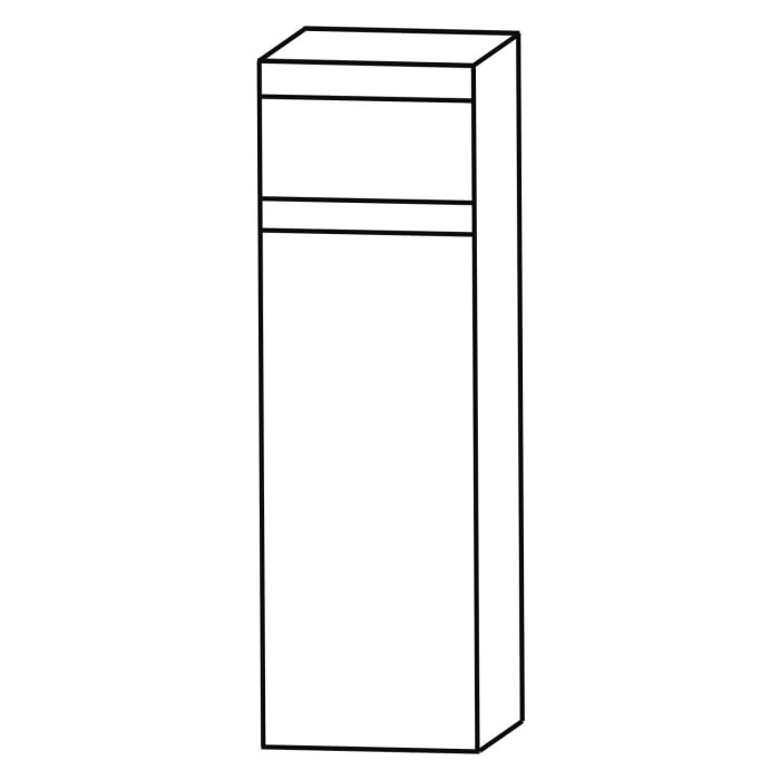 Puris c!puro Highboard 40 cm mit 1 Tür, Anschlag links, 1 Schubkasten, Griff 352