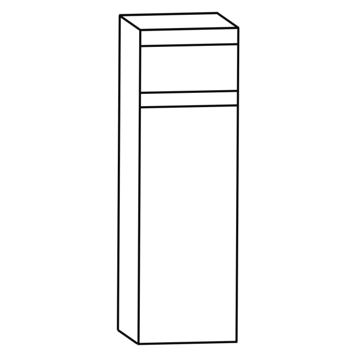 Puris c!puro Highboard 40 cm mit 1 Tür, Anschlag rechts, 1 Schubkasten, Griff 351