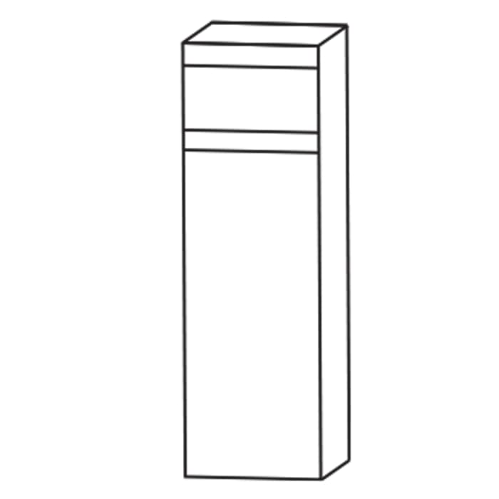 Puris c!puro Highboard 30 cm mit 1 Schubkasten und 1 Wäschkippe, Griff 352