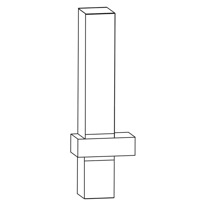 Puris c!puro Hochschrank 60 cm mit 1 Tür, Anschlag links, 1 Schubkasten, 1 Auszug, Griff 352