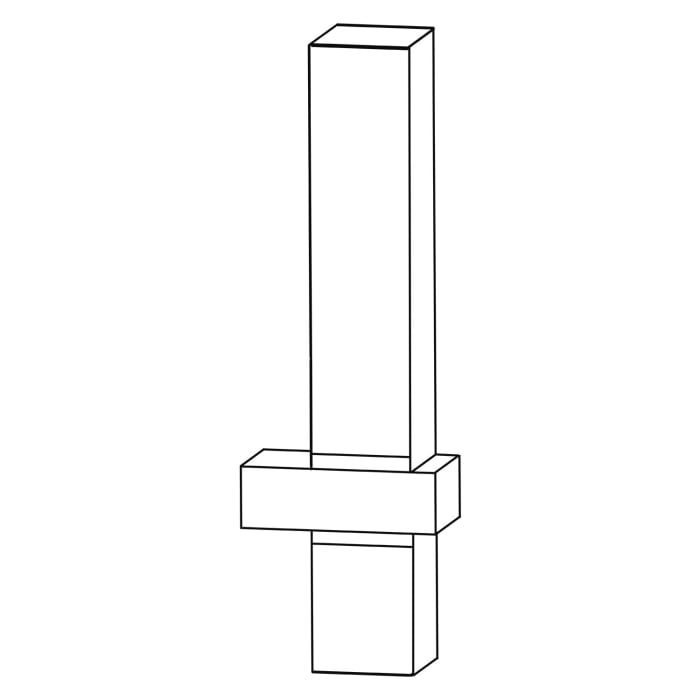 Puris c!puro Hochschrank 60 cm mit 1 Tür, Anschlag rechts, 1 Schubkasten, 1 Auszug, Griff 352