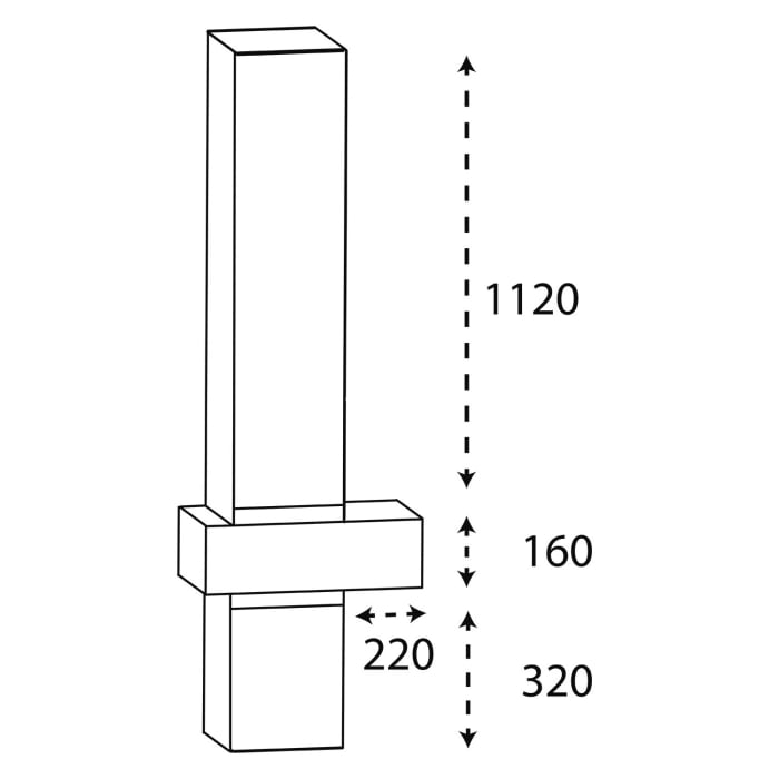 Puris c!puro Hochschrank 60 cm mit 1 Tür, Anschlag links, 1 Schubkasten, 1 Auszug, Griff 351