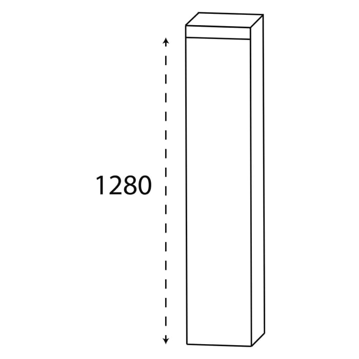 Puris c!puro Mittelschrank 30 cm mit 1 Tür, Anschlag links, Griff 352