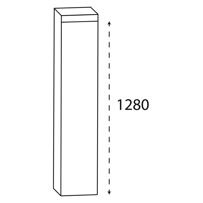 Puris c!puro Mittelschrank 30 cm mit 1 Tür, Anschlag rechts, Griff 352