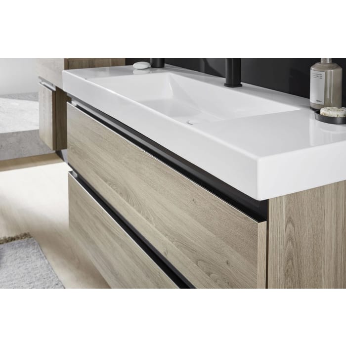 Puris c!puro Waschtischset 122 cm mit Waschtischunterschrank mit 2 Auszügen, Griff 352