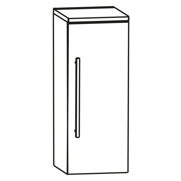 Puris Linea Highboard 30 x 30 x 65,6 cm mit 1 Tür, Anschlag rechts, Griff 350