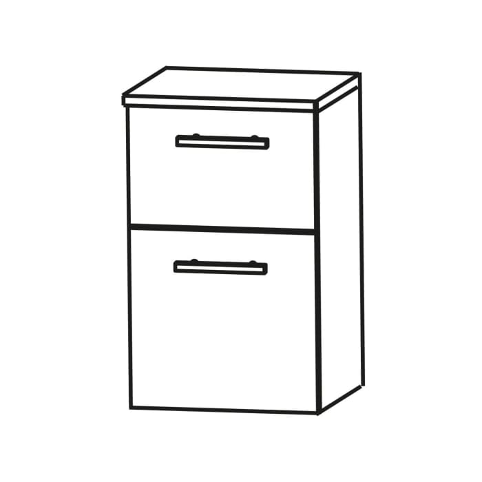 Puris Linea Unterschrank 40 x 30 x 49,6 cm mit 1 Schubkasten, 1 Auszug, Griff 350