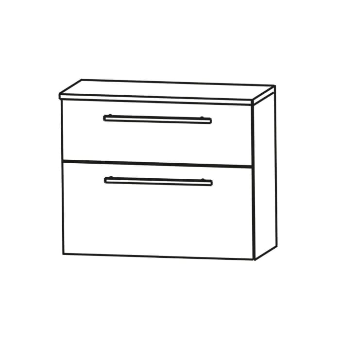 Puris Linea Unterschrank 60 x 30 x 49,6 cm mit 1 Schubkasten, 1 Auszug, Griff 350
