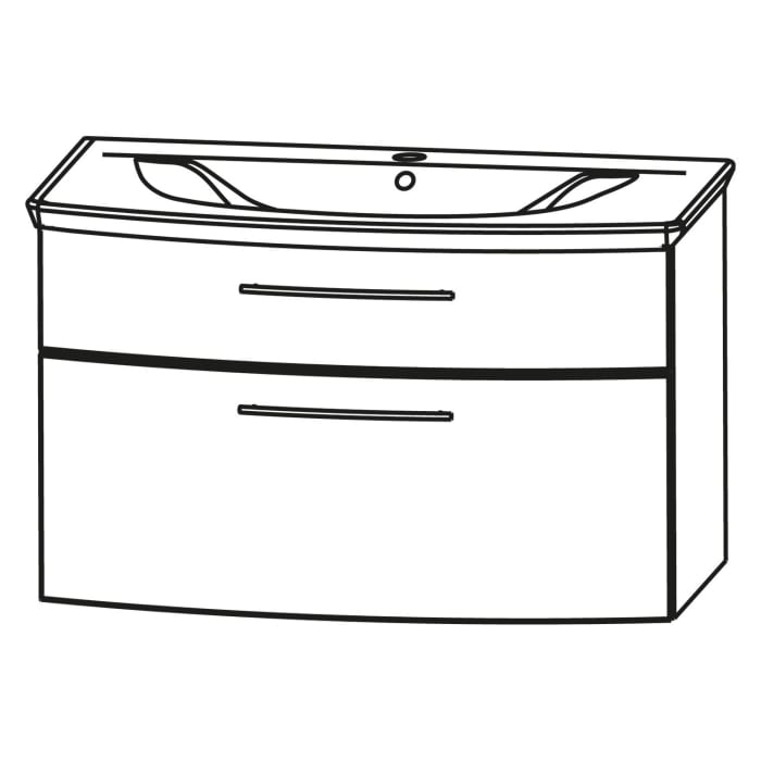 Puris Linea Waschtisch mit Unterschrank 71,2 cm mit Griff 350