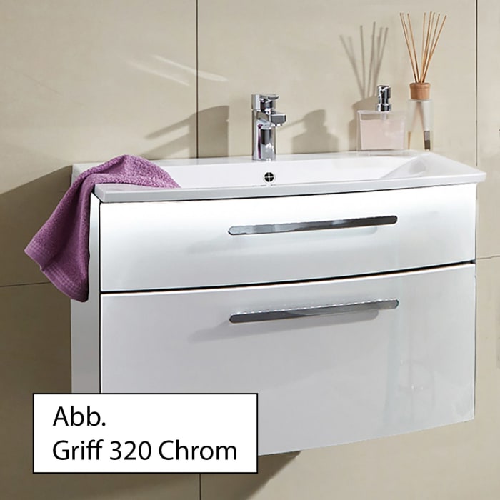 Puris Linea Waschtisch mit Unterschrank 71,2 cm mit LED-Beleuchtung, Griff 350