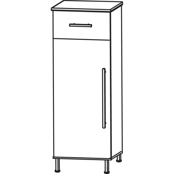 Puris Quada Highboard 40 x 30 x 94,8 cm mit 1 Schubkasten, 1 Tür Anschlag links, Griff 335